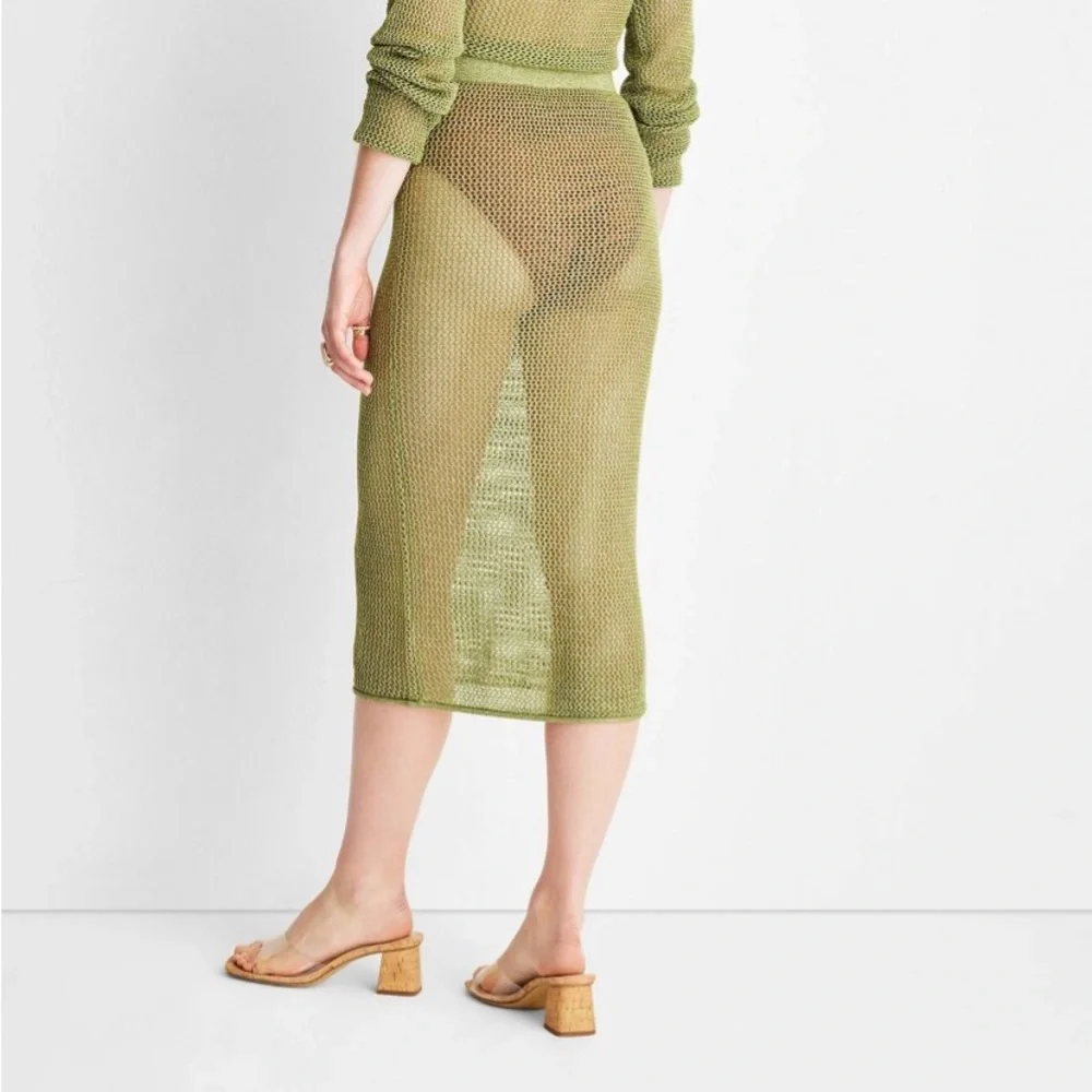 Metallic Crochet Midi Skirt - Future Collective with Alani Noelle - Picture 5 of 11